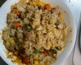 レンジ簡単洋風シーフードおこわ味炒飯弁当作り方12写真