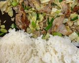 豚肉とキャベツと小ネギのチャーハン作り方5写真