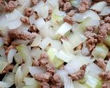 エスニック風パプリカとピーマンのひき肉丼作り方2写真
