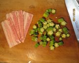 ひじき・オクラ・ベーコンの和風パスタ作り方3写真