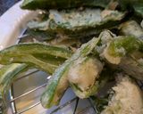紫蘇バジル韮の花穂の天ぷら🍤オマケで四角豆万願寺作り方4写真