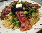 ひじき・オクラ・ベーコンの和風パスタ作り方6写真