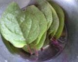 ローフード☆つるむらさきの胡麻和え作り方1写真