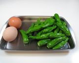 ししとう＆卵のくちゅ、クチュ～簡単、朝～作り方1写真
