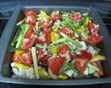 夏野菜のオーブン焼きwithパスタ☆作り方1写真