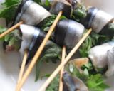 くるくる秋刀魚の梅シソ串天ぷら作り方3写真