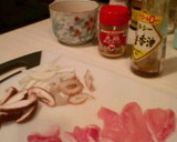 お弁当向きの豚薄切り肉の玉子とじ作り方1写真