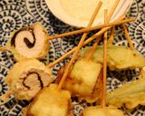 ぐるぐる巻き巻き鶏串天作り方7写真