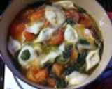 夏野菜☆トマトとモロヘイヤ☆水餃子酸辣湯作り方3写真