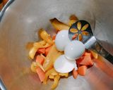 パプリカ＆キャロットでエッグ胡麻ドレ和え作り方1写真