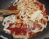 トマト🍅ジュースツナの塩昆布うどん作り方2写真