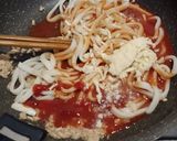 トマト🍅ジュースツナの塩昆布うどん作り方2写真
