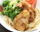 ぶっかけそうめん☆から揚げＯＮ作り方4写真