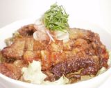 簡単!　豚バラの甘辛丼作り方4写真