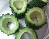 ＜覚書＞レンジ利用☆ゴーヤの肉詰め作り方1写真
