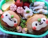 焼肉のたれでクマさんの肉巻きおにぎり作り方9写真