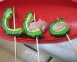 ゴーヤと鶏の串揚げ作り方4写真