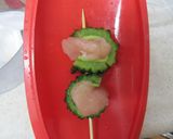 ゴーヤと鶏の串揚げ作り方5写真