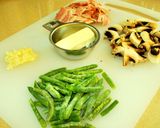 ベーコンときのこのバター醤油パスタ作り方1写真