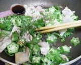 オクラとピーマンと春雨の炒め物☆作り方5写真