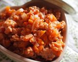 ミートソースとバジルのパスタ作り方1写真