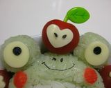 デコカレーカエルに変身トマトカレ—作り方1写真