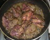 鶏レバの甘煮。作り方5写真
