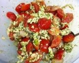 エビと水菜のバジルサラダ麺作り方3写真