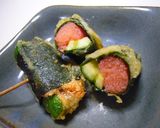 めんたいときゅうりの海苔巻串天作り方3写真
