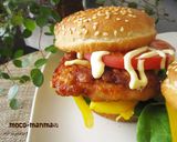 簡単フライドチキンで♪【チキンバーガー】作り方1写真