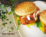 簡単フライドチキンで♪【チキンバーガー】作り方2写真