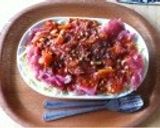 ソースから簡単☆トマト生ハムピリ辛パスタ作り方3写真