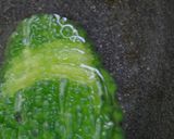 キャラ弁・ゴーヤで緑のピグモン作り方3写真