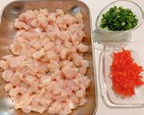 簡単！お弁当に！鶏ムネ肉と紅生姜のあんかけつくね作り方1写真