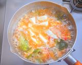カニカマと豆富のスープ雑炊作り方9写真