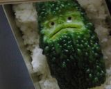 キャラ弁・ゴーヤで緑のピグモン作り方6写真