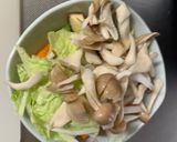 お一人様野菜たっぷり梅すき焼き味親子丼作り方6写真
