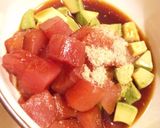 簡単♪麺つゆdeマグロアボカド丼☆作り方3写真