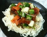 マグロと山芋　☆ごちそうサマーヌードル作り方8写真