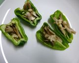 桜えびのピーマン舟焼き　黄金の味。作り方1写真