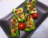 桜えびのピーマン舟焼き　黄金の味。作り方3写真