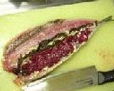 秋刀魚の梅はさみ揚げ作り方2写真