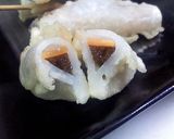 生姜ポン酢で　もずく大根巻き串天　作り方4写真