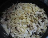 ホタテとキノコのクリームパスタ作り方7写真