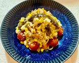 ナスと彩り野菜のクリチ梅ダシダハニー和え作り方14写真