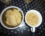 レンチンもやし、溶き卵汁作り方3写真