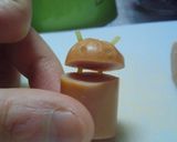 食用ドロイド君☆ウインナーの飾り切り作り方4写真