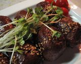 ♪焼肉のたれで肉巻きおにぎり♪作り方6写真