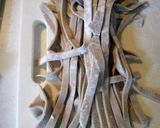 そば粉の平打ち麺ｄｅカルボナーラ風作り方10写真