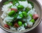 枝豆とベーコンの青じそごはん☆作り方2写真